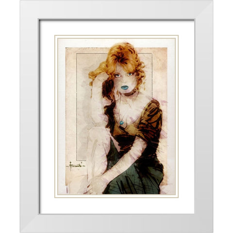 Classic White Modern Wood Framed Art Print with Double Matting by TMBorenstein