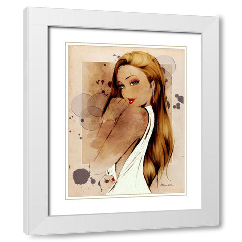 I Have A Secret White Modern Wood Framed Art Print with Double Matting by TMBorenstein