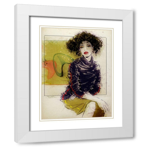 Thats Right White Modern Wood Framed Art Print with Double Matting by TMBorenstein