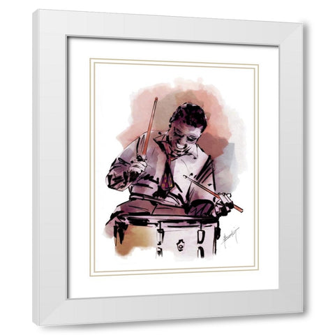 FlimFlam White Modern Wood Framed Art Print with Double Matting by TMBorenstein