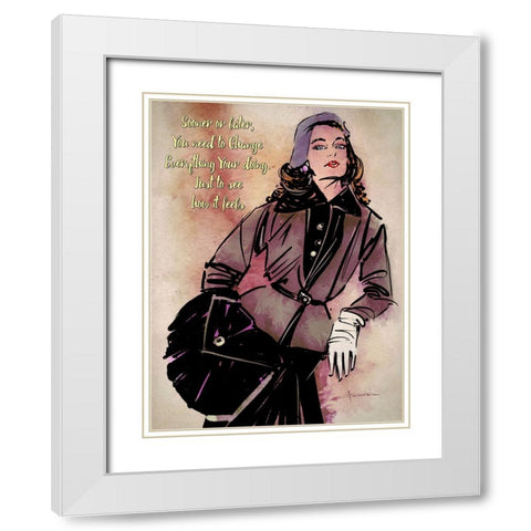 Sooner Or Later White Modern Wood Framed Art Print with Double Matting by TMBorenstein