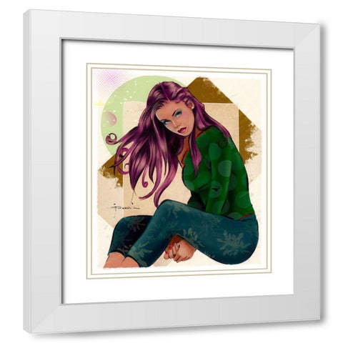 Angled Life White Modern Wood Framed Art Print with Double Matting by TMBorenstein