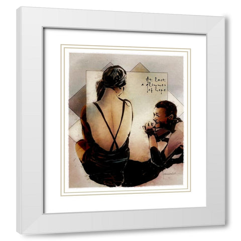 At Last White Modern Wood Framed Art Print with Double Matting by TMBorenstein