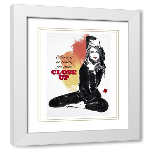 Close Up White Modern Wood Framed Art Print with Double Matting by TMBorenstein