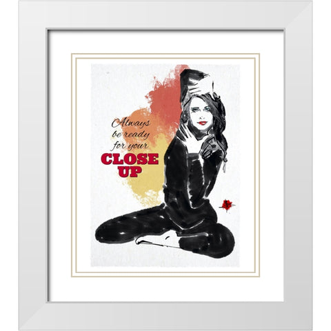 Close Up White Modern Wood Framed Art Print with Double Matting by TMBorenstein