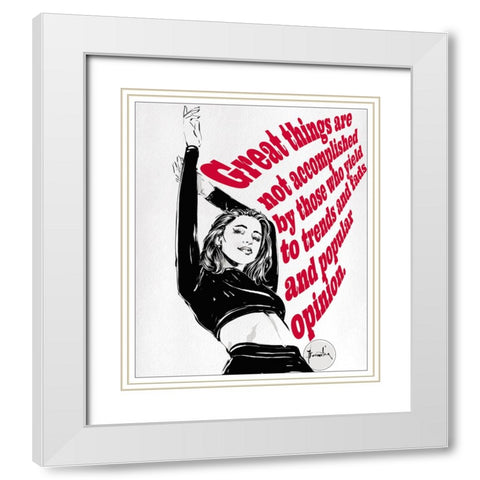 Great Things White Modern Wood Framed Art Print with Double Matting by TMBorenstein