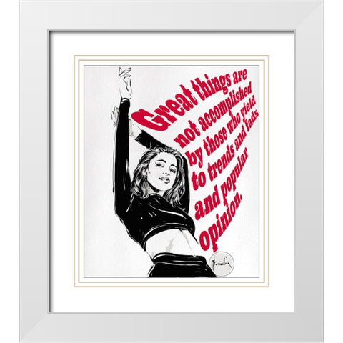 Great Things White Modern Wood Framed Art Print with Double Matting by TMBorenstein