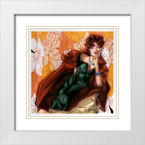 51 The Coat White Modern Wood Framed Art Print with Double Matting by TMBorenstein