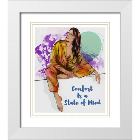 55 Artwork 5 White Modern Wood Framed Art Print with Double Matting by TMBorenstein