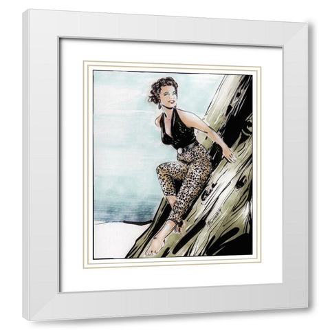 62 Wondering White Modern Wood Framed Art Print with Double Matting by TMBorenstein