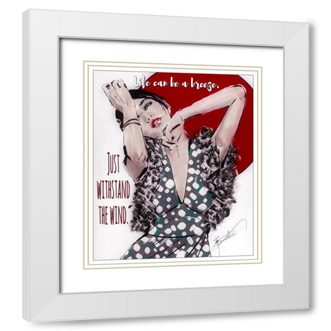 Life Can Be A Dream White Modern Wood Framed Art Print with Double Matting by TMBorenstein