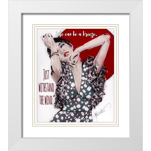 Life Can Be A Dream White Modern Wood Framed Art Print with Double Matting by TMBorenstein