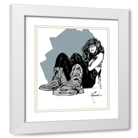 Rest White Modern Wood Framed Art Print with Double Matting by TMBorenstein