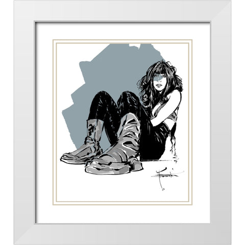 Rest White Modern Wood Framed Art Print with Double Matting by TMBorenstein