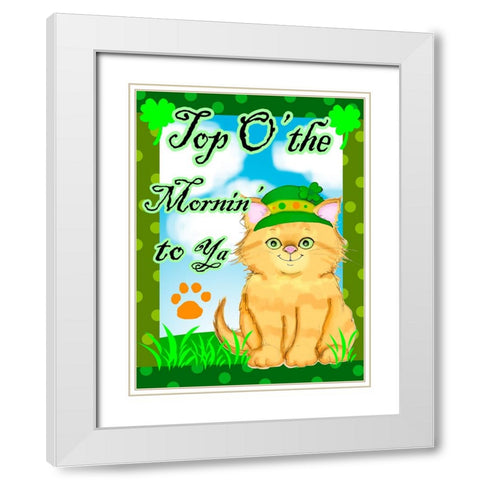 Top o The Mornin White Modern Wood Framed Art Print with Double Matting by Wade, Valarie