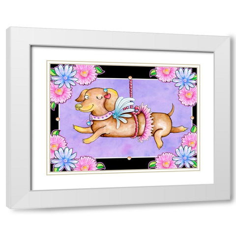 A Lot a Love White Modern Wood Framed Art Print with Double Matting by Wade, Valarie