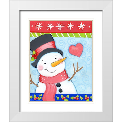 I Love Winter White Modern Wood Framed Art Print with Double Matting by Wade, Valarie