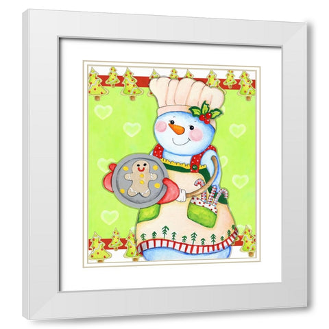 Cookie Lovin White Modern Wood Framed Art Print with Double Matting by Wade, Valarie