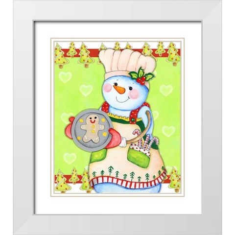 Cookie Lovin White Modern Wood Framed Art Print with Double Matting by Wade, Valarie