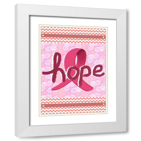 Garden of Hope White Modern Wood Framed Art Print with Double Matting by Wade, Valarie