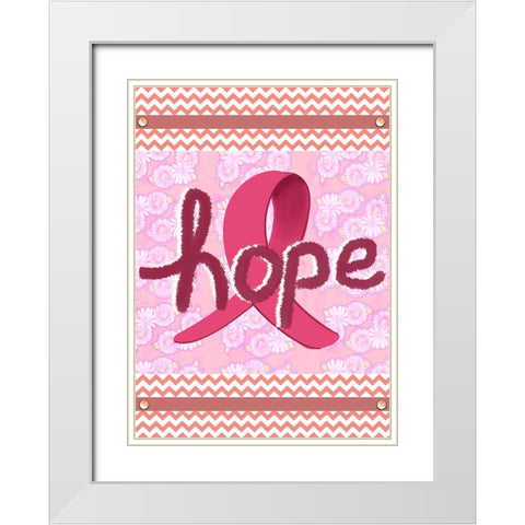 Garden of Hope White Modern Wood Framed Art Print with Double Matting by Wade, Valarie