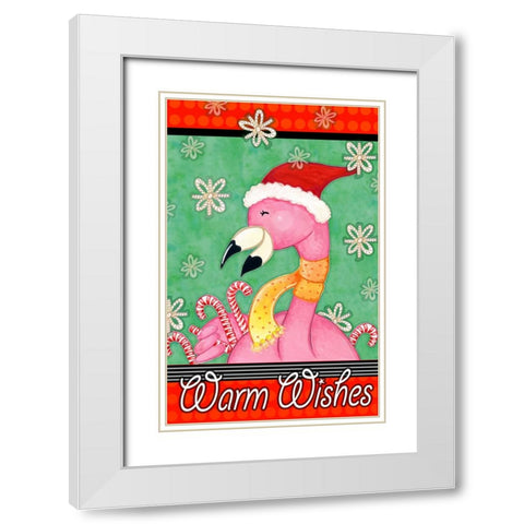 Warm Wishes White Modern Wood Framed Art Print with Double Matting by Wade, Valarie