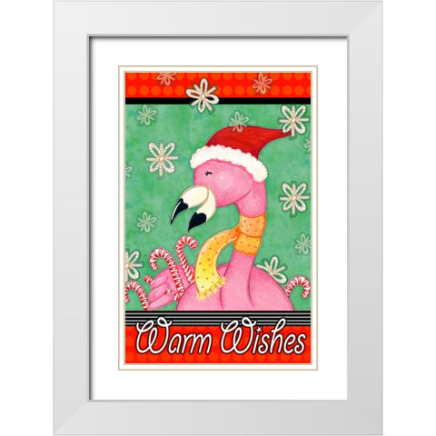 Warm Wishes White Modern Wood Framed Art Print with Double Matting by Wade, Valarie