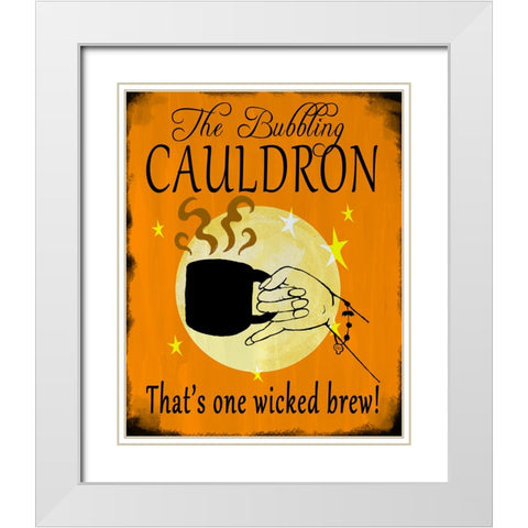 The Bubbling Cauldron White Modern Wood Framed Art Print with Double Matting by Wade, Valarie