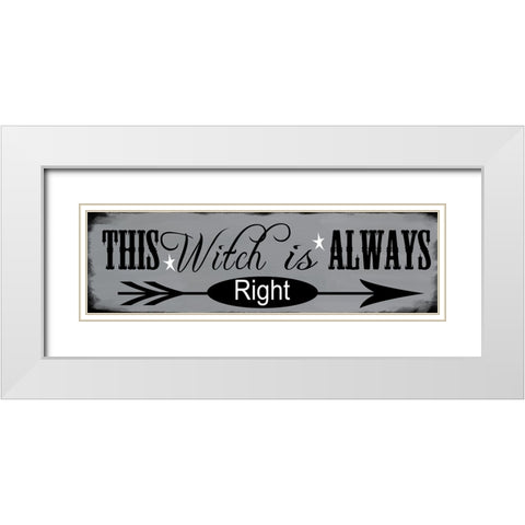 This Witch Is White Modern Wood Framed Art Print with Double Matting by Wade, Valarie