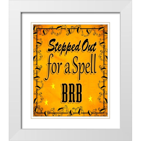 Stepped Out For A Spell White Modern Wood Framed Art Print with Double Matting by Wade, Valarie
