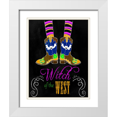 Witch Of The West White Modern Wood Framed Art Print with Double Matting by Wade, Valarie