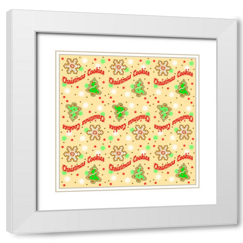 Christmas Cookies Paper White Modern Wood Framed Art Print with Double Matting by Wade, Valarie