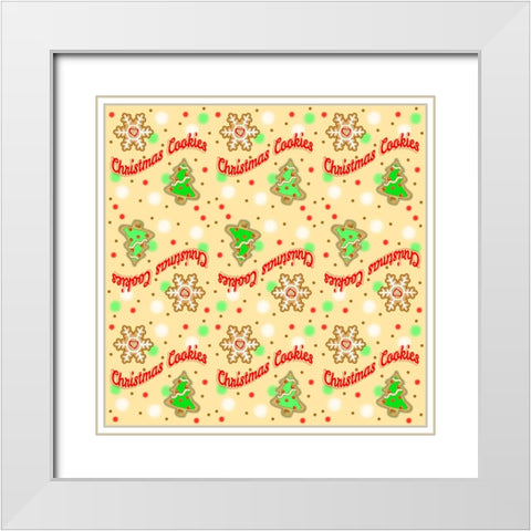 Christmas Cookies Paper White Modern Wood Framed Art Print with Double Matting by Wade, Valarie