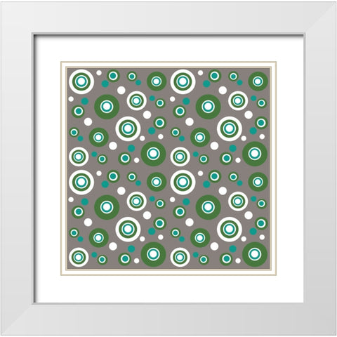Dots 2 White Modern Wood Framed Art Print with Double Matting by Wade, Valarie