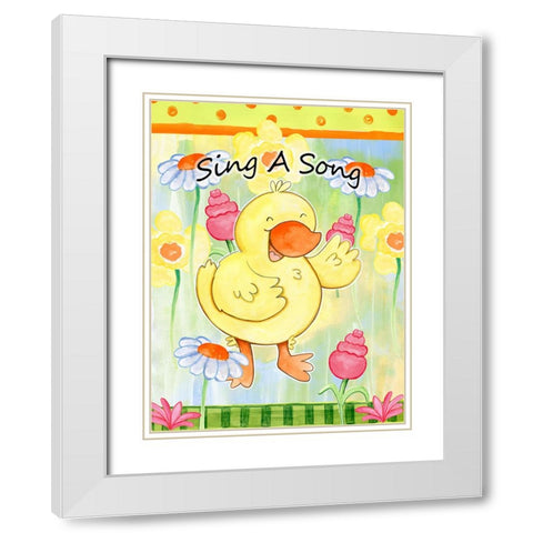Sing Your Own Song White Modern Wood Framed Art Print with Double Matting by Wade, Valarie