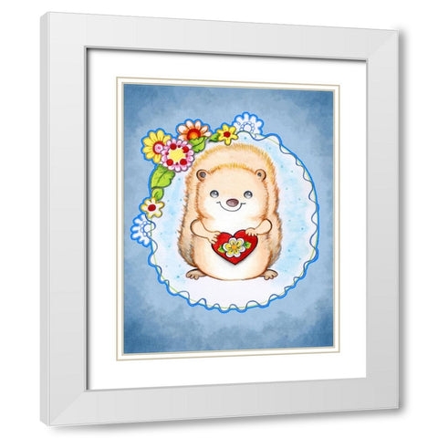A Heart For You White Modern Wood Framed Art Print with Double Matting by Wade, Valarie
