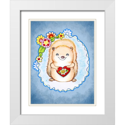 A Heart For You White Modern Wood Framed Art Print with Double Matting by Wade, Valarie