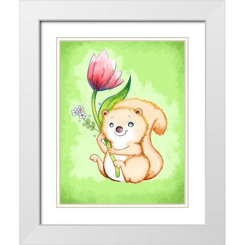 The Gift White Modern Wood Framed Art Print with Double Matting by Wade, Valarie