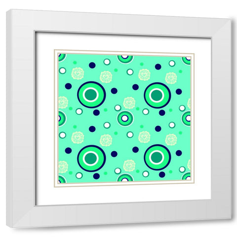 Blue Chill White Modern Wood Framed Art Print with Double Matting by Wade, Valarie