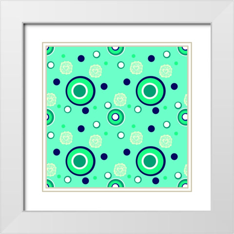 Blue Chill White Modern Wood Framed Art Print with Double Matting by Wade, Valarie