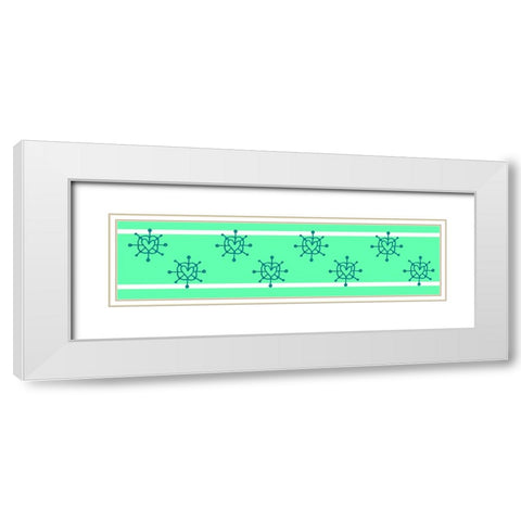 Heart Flakes White Modern Wood Framed Art Print with Double Matting by Wade, Valarie