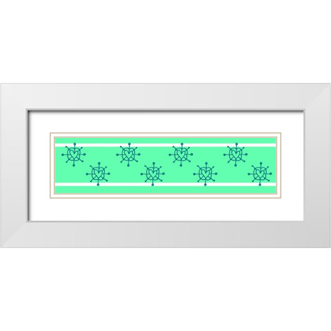 Heart Flakes White Modern Wood Framed Art Print with Double Matting by Wade, Valarie
