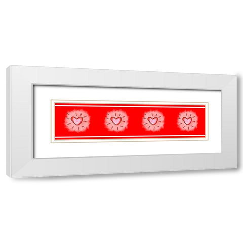 Heart Shine White Modern Wood Framed Art Print with Double Matting by Wade, Valarie