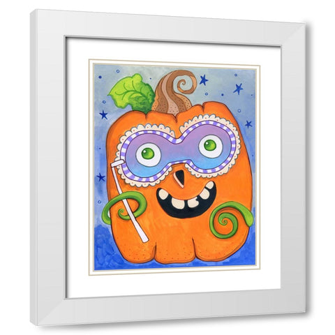 Get Your Mask White Modern Wood Framed Art Print with Double Matting by Wade, Valarie