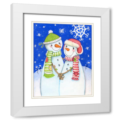 Snow Much Love White Modern Wood Framed Art Print with Double Matting by Wade, Valarie