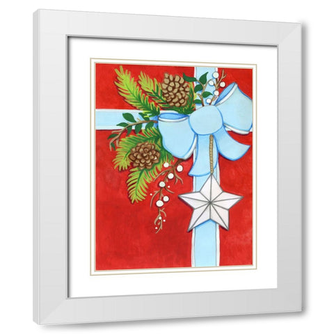 Barnstar Gift White Modern Wood Framed Art Print with Double Matting by Wade, Valarie