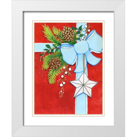 Barnstar Gift White Modern Wood Framed Art Print with Double Matting by Wade, Valarie