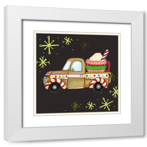 One Sweet Truck White Modern Wood Framed Art Print with Double Matting by Wade, Valarie