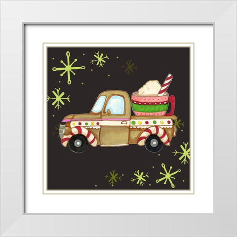 One Sweet Truck White Modern Wood Framed Art Print with Double Matting by Wade, Valarie