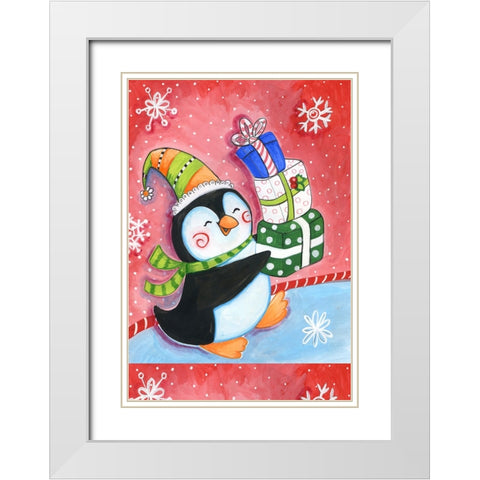 Share Joy White Modern Wood Framed Art Print with Double Matting by Wade, Valarie